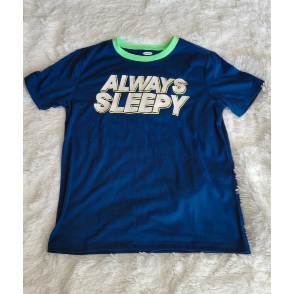 Old Navy Alwayss Sleepy Boys 10/12 Pajama Top Blue